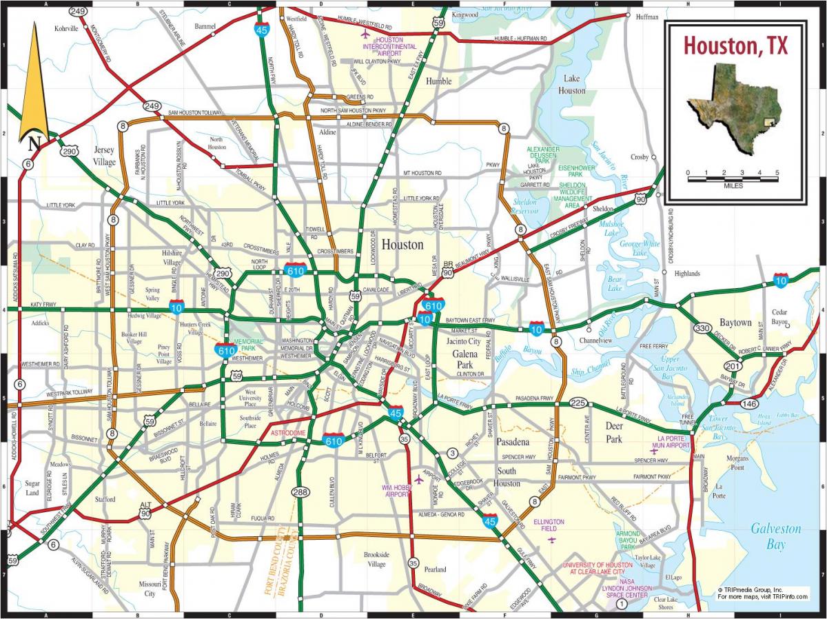 grad Houston mapu