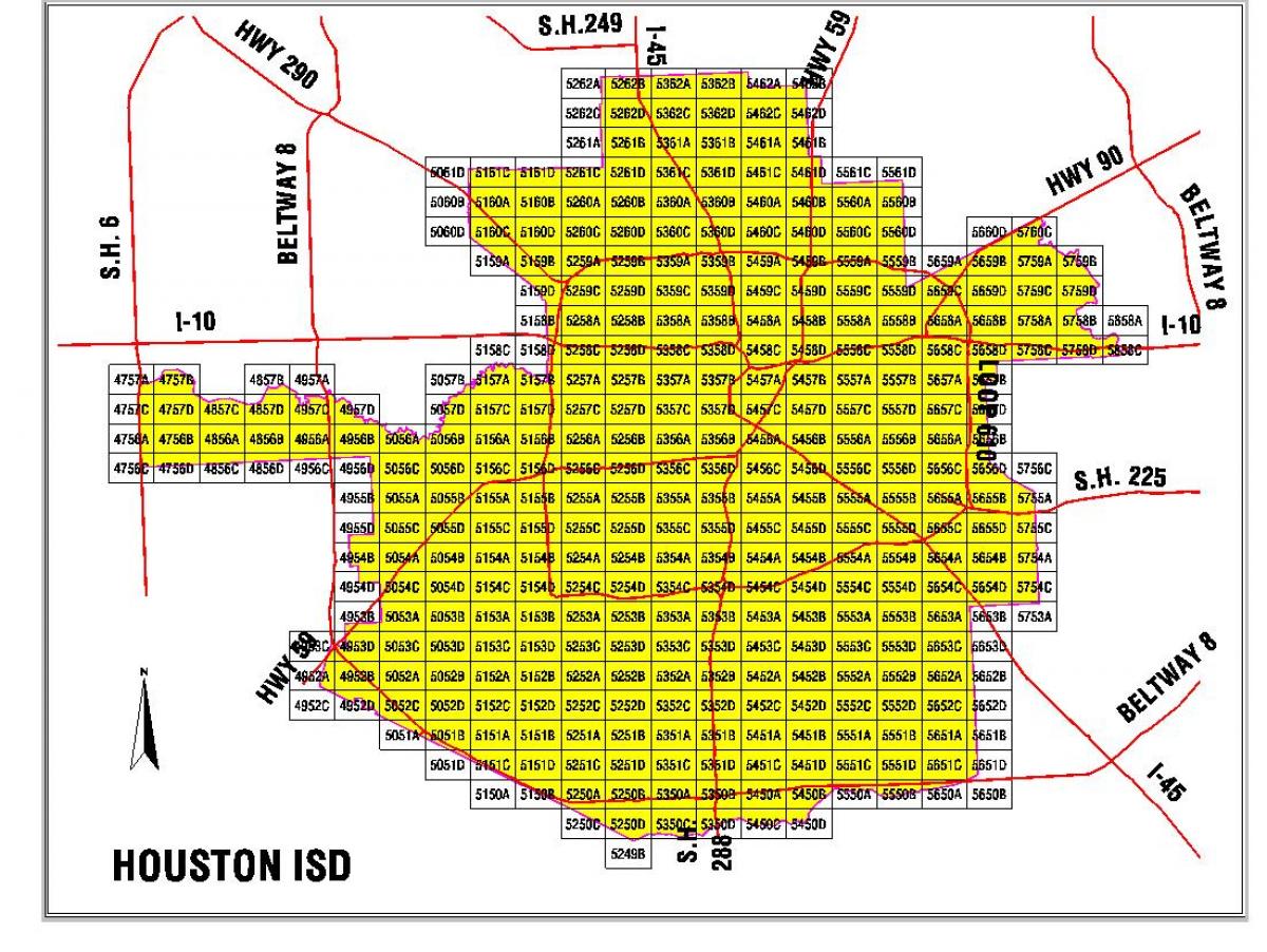 Houstonu školu mapu