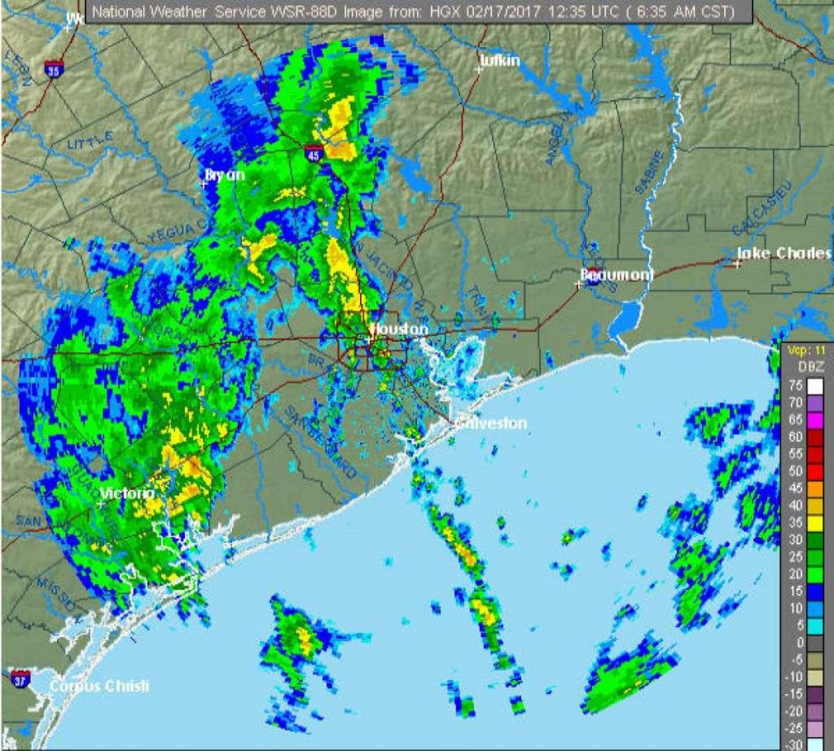 kiša mapu Houston