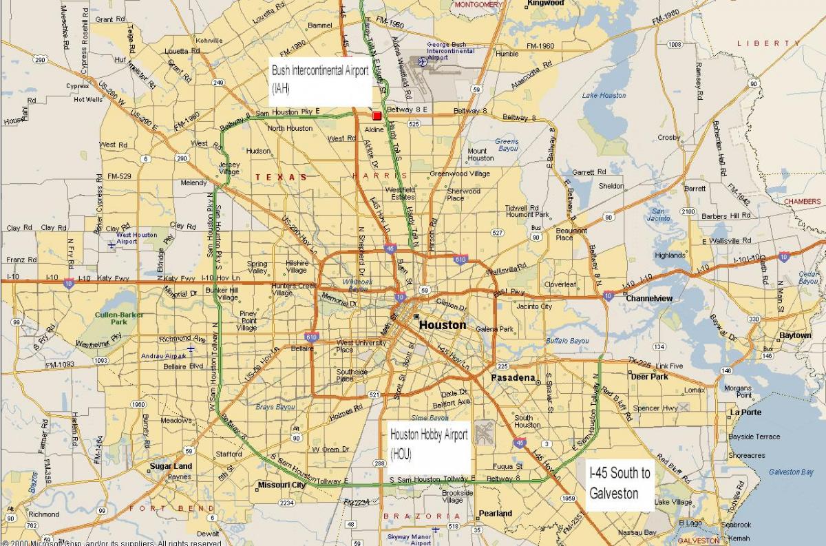 mapa Houston policija oblast