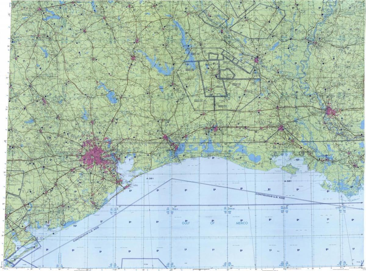 topografska mapa Houston