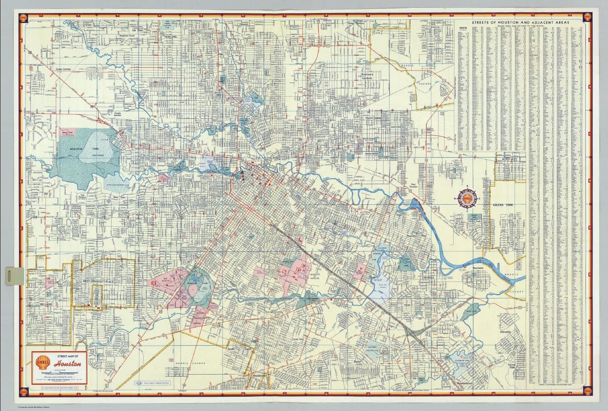 ulična mapa Houston