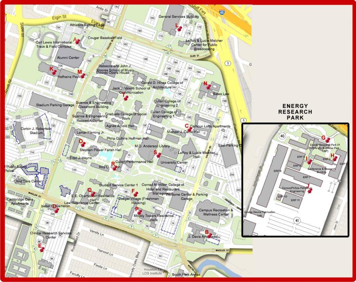 mapi univerziteta u Houston