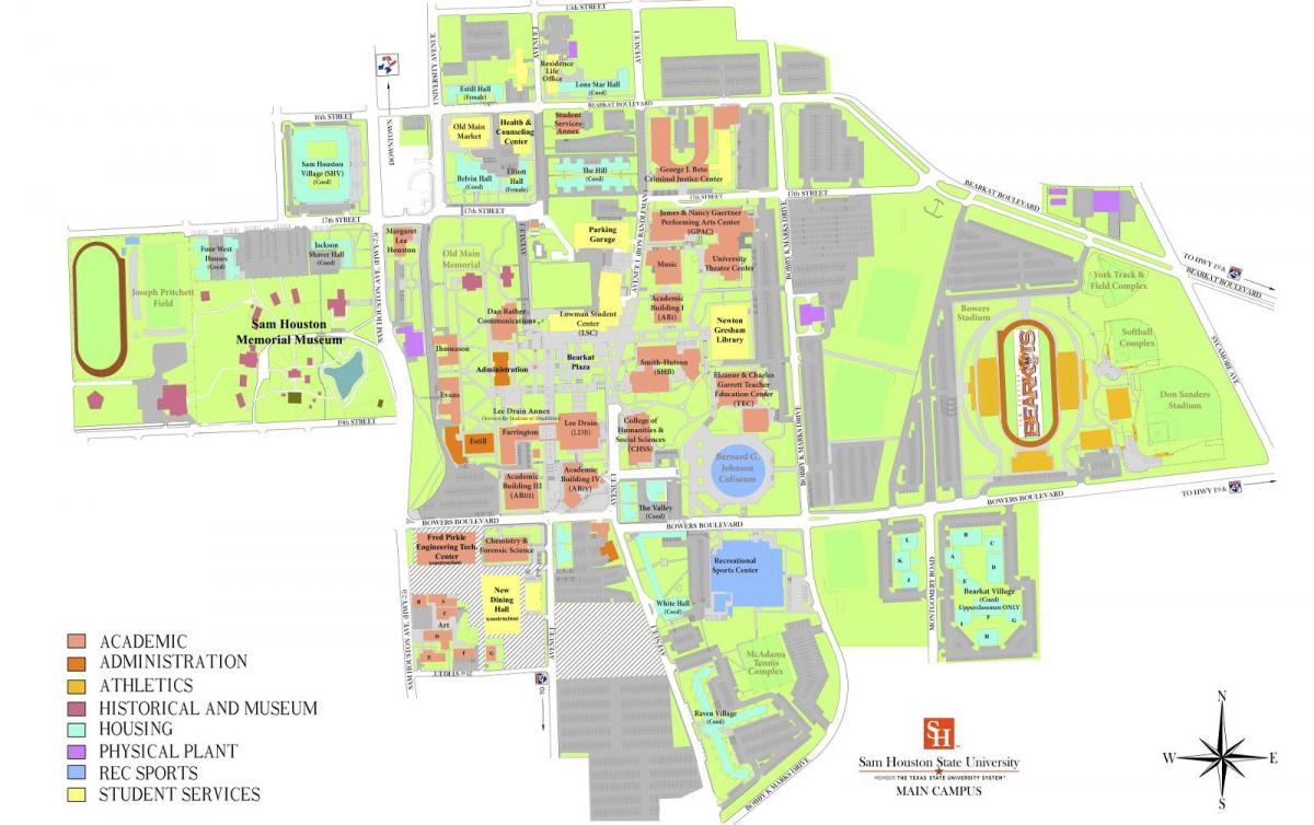univerziteta u Houston mapu