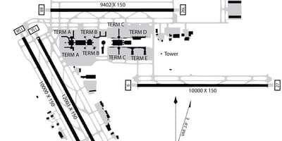 Bush interkontinentalnog aerodrom mapu