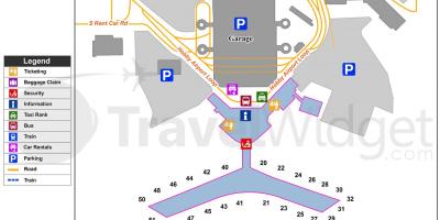 Mapa Houston aerodrom
