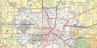 Mapa puteva Houston