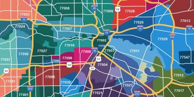 Mapa Houston predgrađa