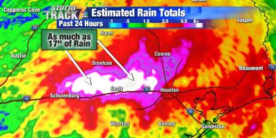 Mapa Houston poplava